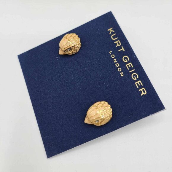 Kurt Geiger Pink Enamel Eagle Gold Tone Necklace & Earrings NWT!  NEW! - Picture 5 of 13